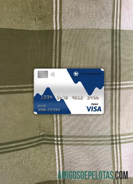 Cartão de débito Visa do Chipre Alpha Bank Photolook Front baixar para verificação
